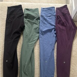 lululemon Wunder train with pockets lot size 8